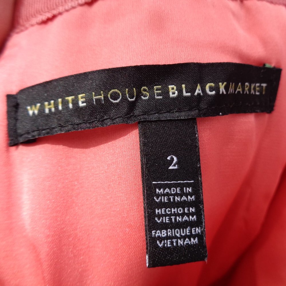 White House Black Market Lace Midi Pencil Skirt in Gelato Pink Size 2 back zip - Picture 7 of 10